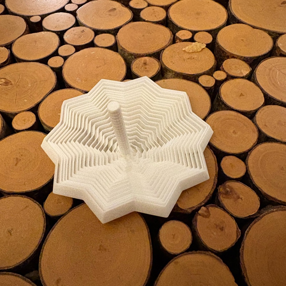 White Geometric Decorative Piece
